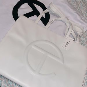 Large white Telfar shopper